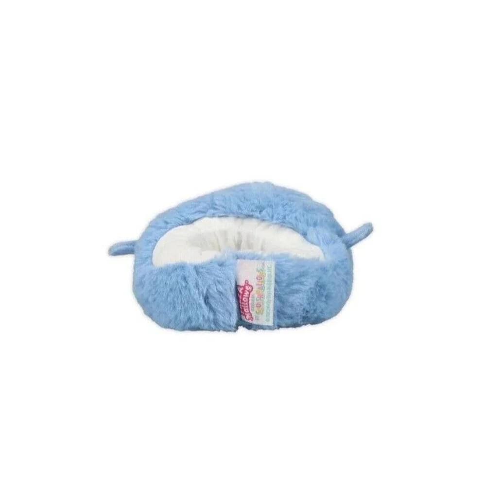 Fuzza Mallows by Squishmallows Furry Blue Walrus Slippers Toddler 9/10 NWT